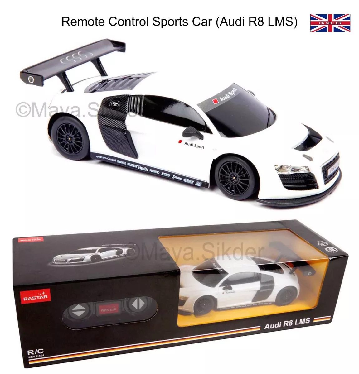 RC Radio Remote Controlled Toy Sports Car Audi R8 LMS Scale 1/24 Car Gift  Set