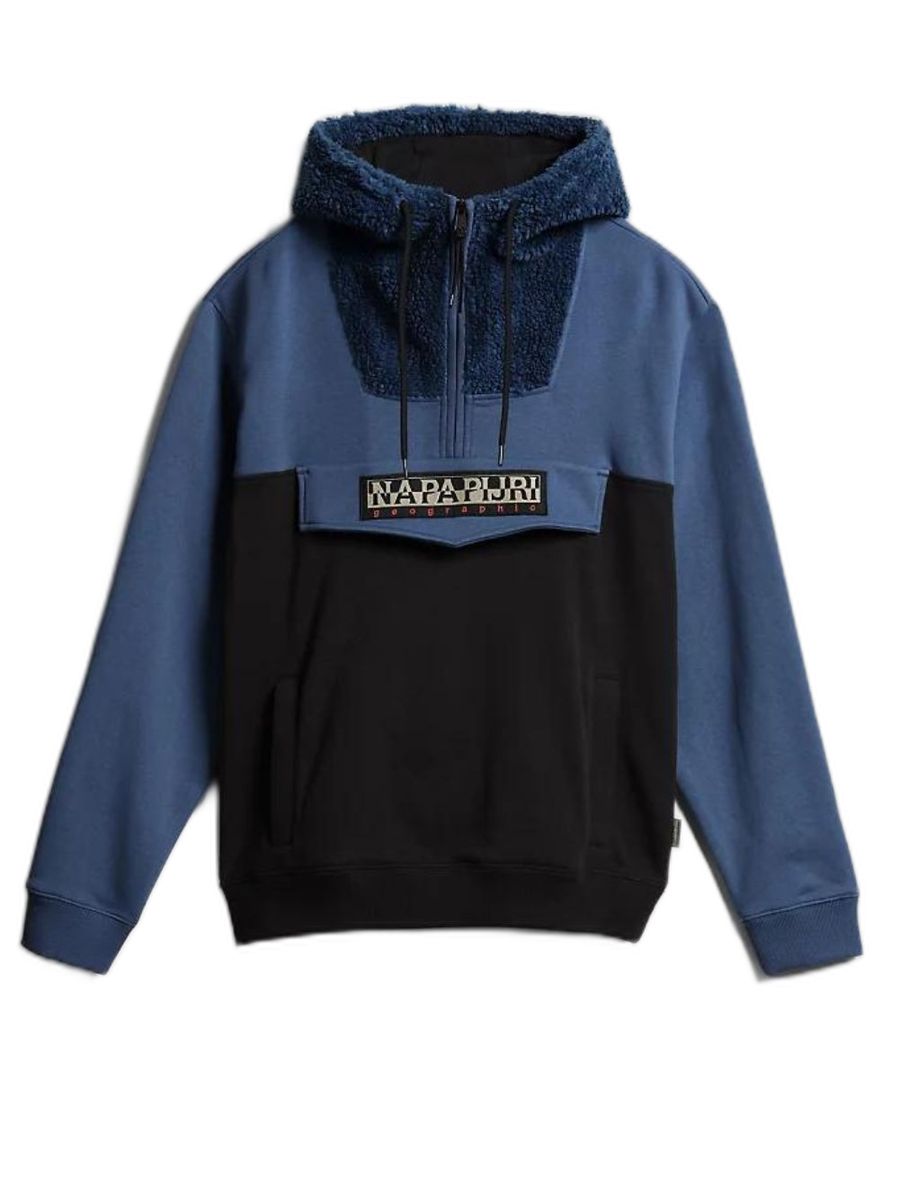 Sweatshirt Napapijri Hoodie Man Cotton Mix Blue UK