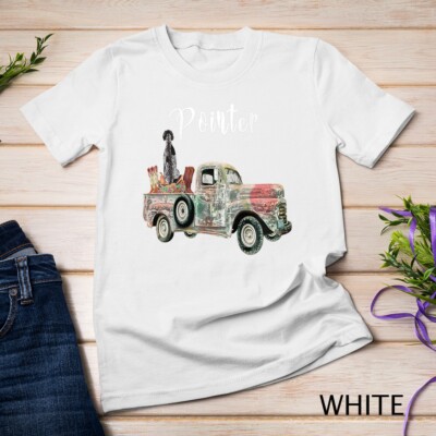 Womens German Shorthaired Pointer Dog Gift with Vintage Pick Up Unisex T-shirt