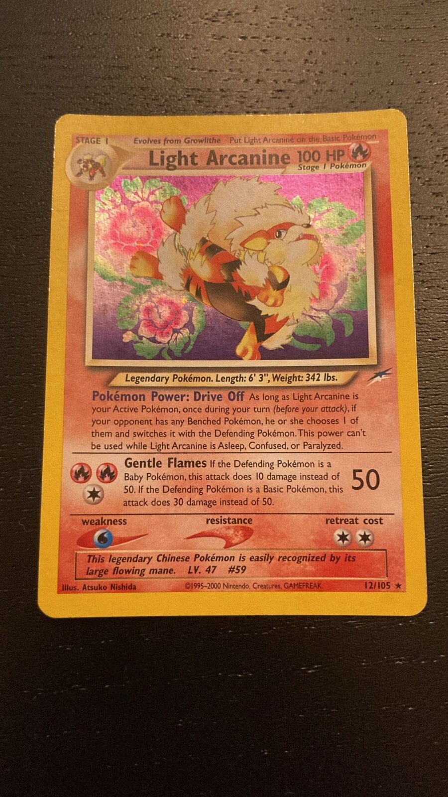 LIGHT ARCANINE 12/105 POKEMON CARD ENGLISH HOLO RARE NEO DESTINY eBay