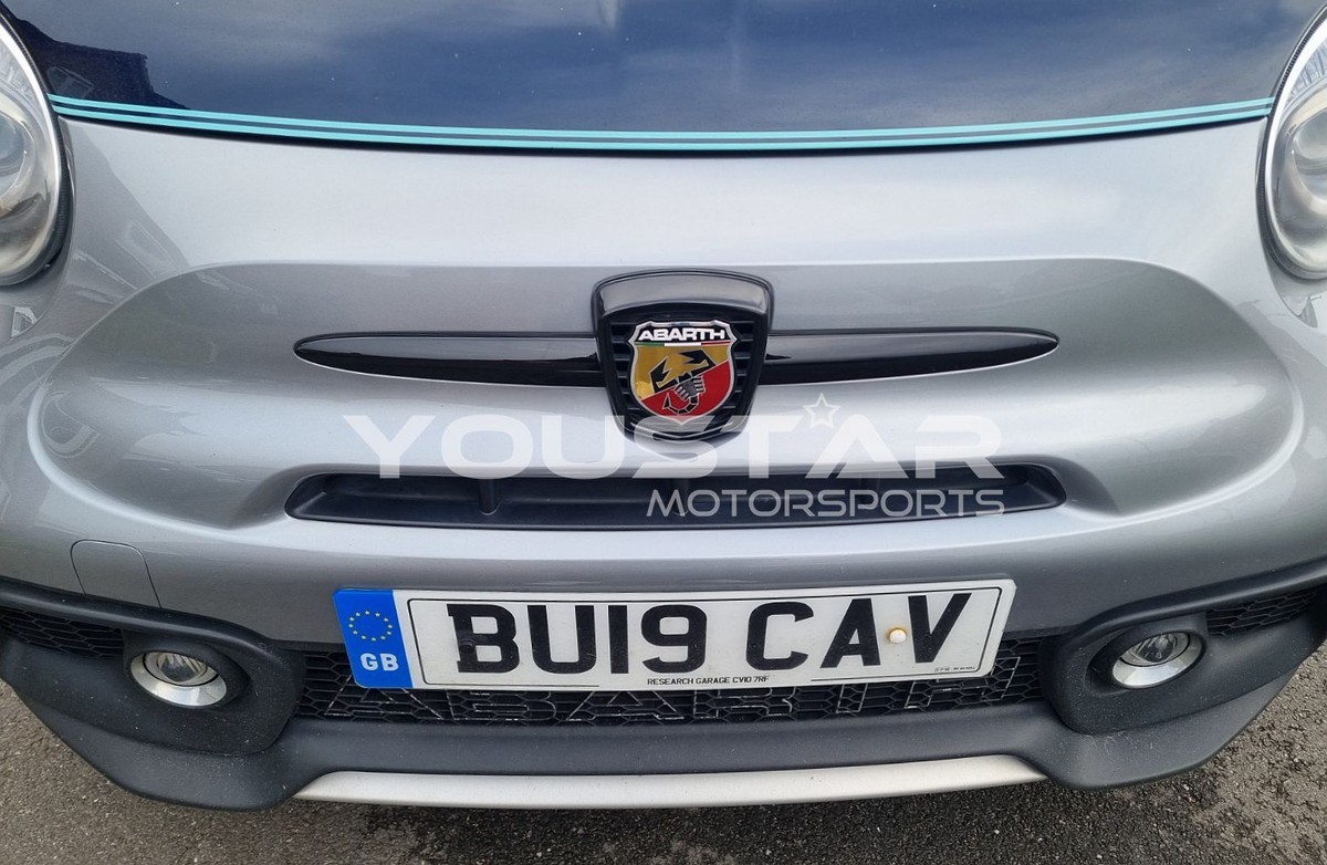US-Spec FIAT ABARTH Gloss Piano Black Combo De-Chrome Trims 500