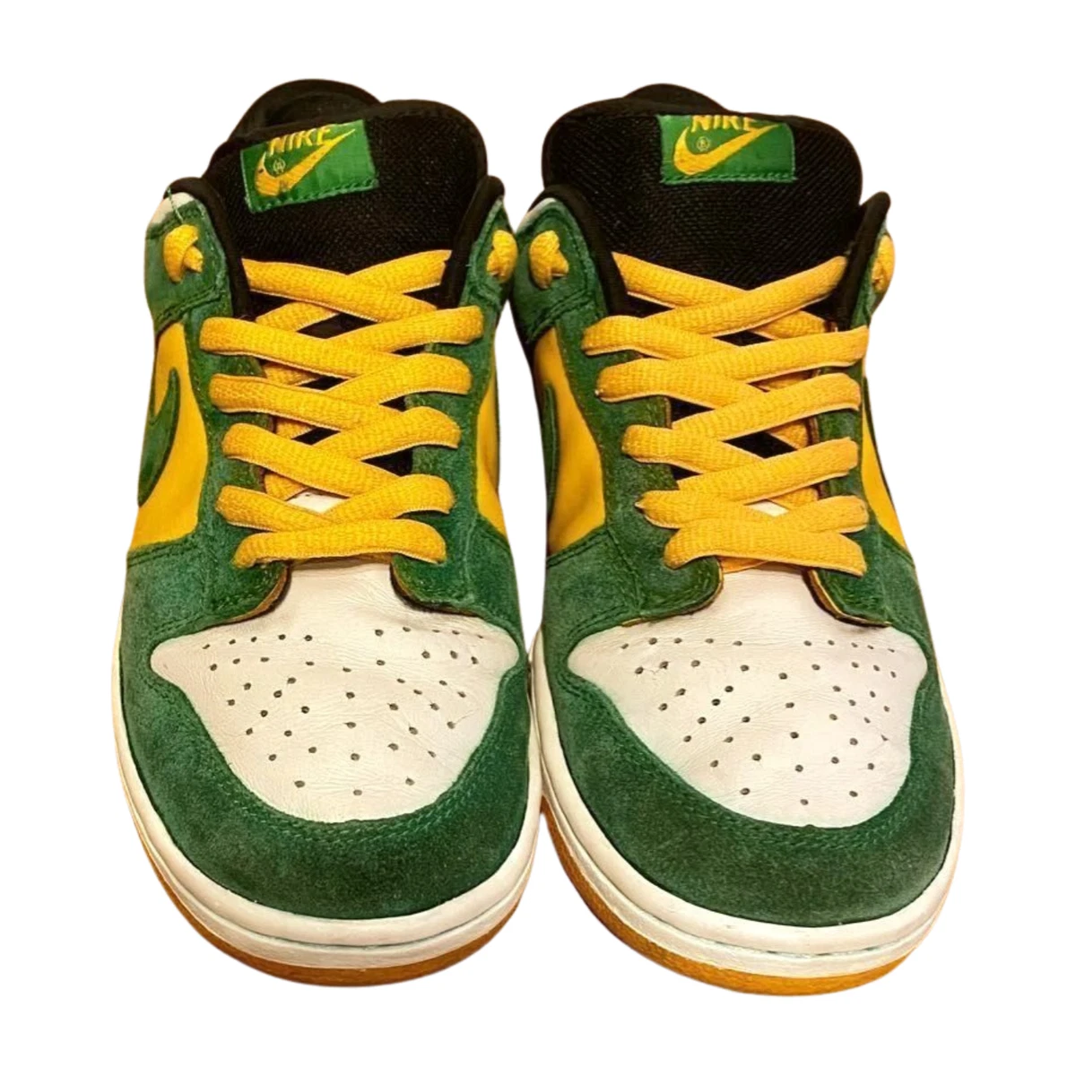 NIKE SB DUNK LOW PRO BUCK White Classic Green 2003 Repaired