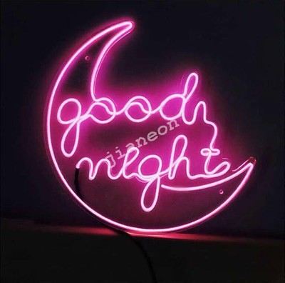 Rare Good Night Sweet Moon Neon Sign Light Wall Decor Handmade