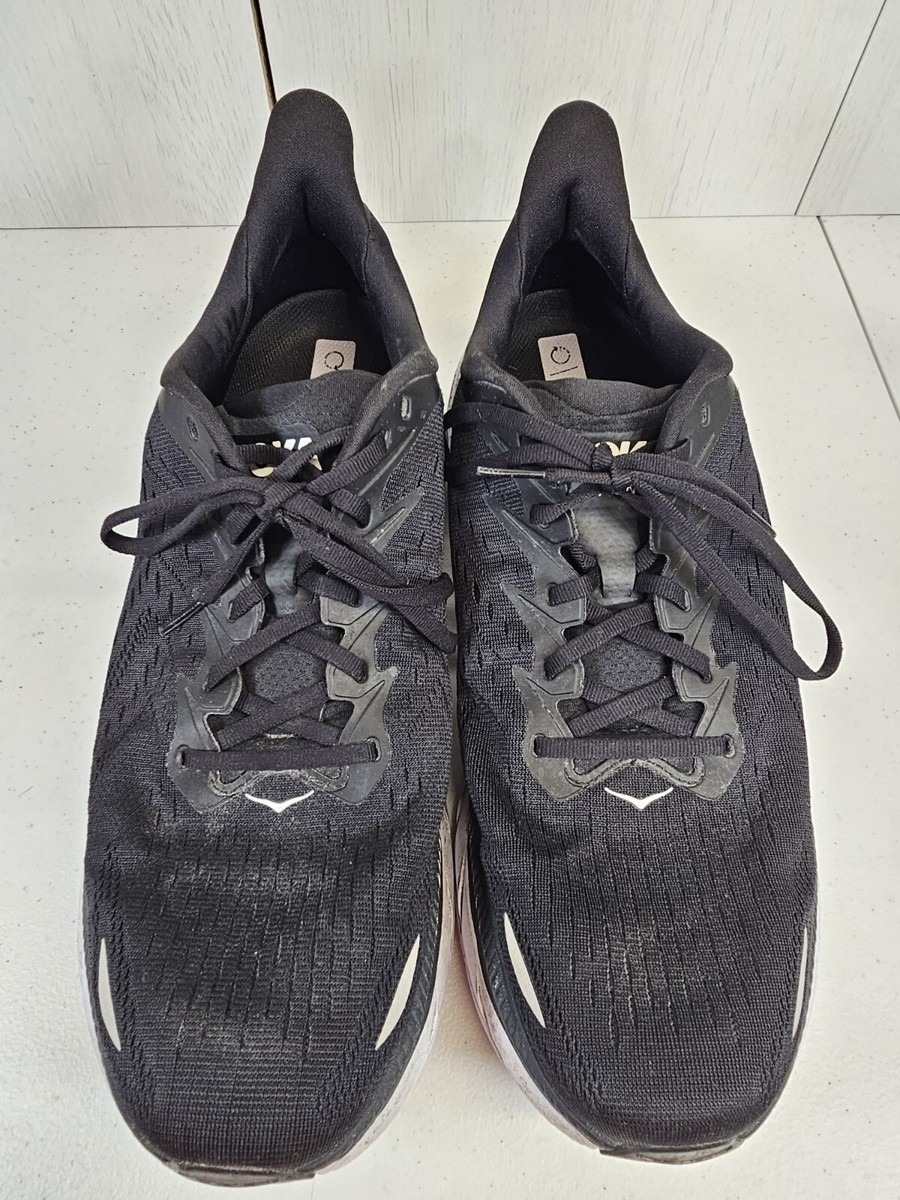 Hoka One One Clifton 8 Black White Running Shoes - 1119393  display picture 3