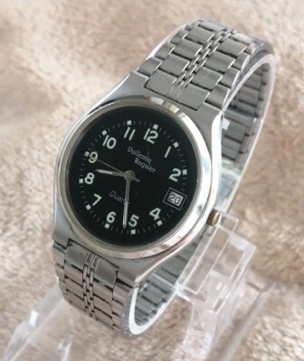 Schöne Herrenuhr Vuillemin REGNIER Vintage Watch 1983's Metall versilbert Quarz