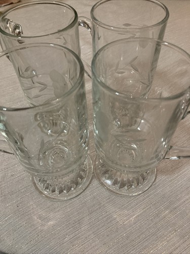 Princess House Heritage Irish Coffee Cups Footed Mugs (4) - Picture 2 of 8
