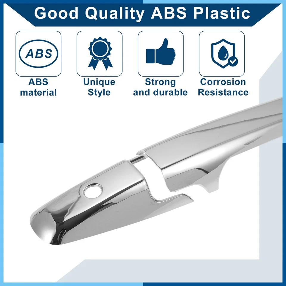 Tapicería de manija de puerta de coche para Honda Civic 2006-2011 tono plateado Foto 4 de 4