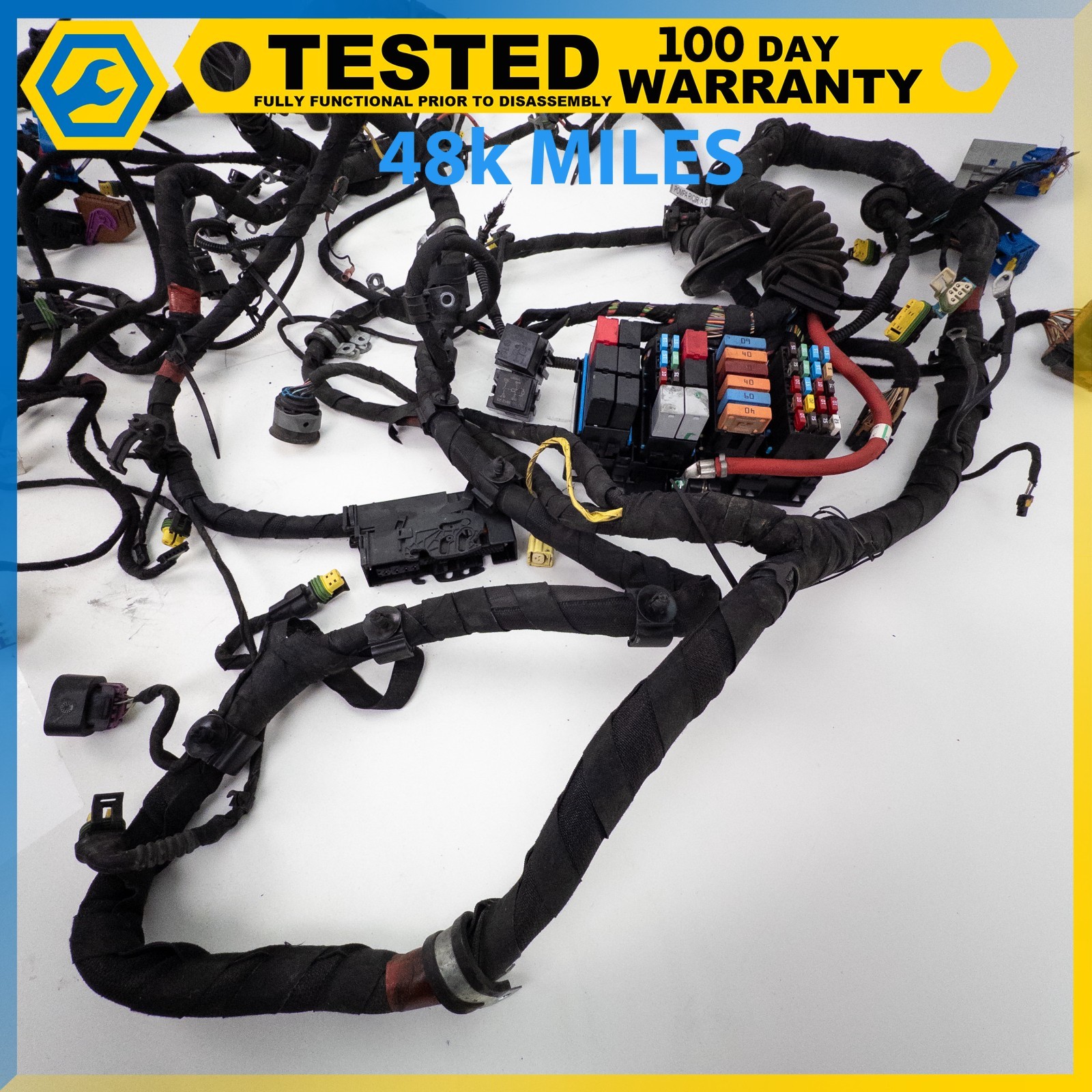 08-10 MASERATI GRANTURISMO 4.2L V8 ENGINE WIRING WIRE HARNESS W/ FUSE BOX OEM