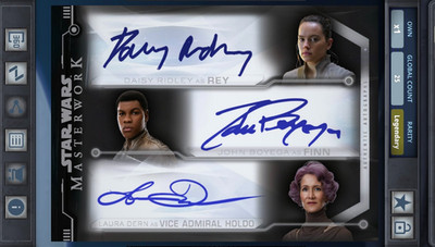 Topps Digital Star Wars Card Trader Masterwork Rey Finn Holdo Sig Legendary 25cc