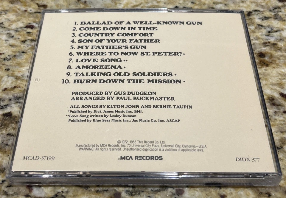 ELTON JOHN- TUMBLEWEED CONNECTION CD MCA RECORDS IMPORT JAPAN Foto 4 de 4