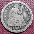 1845 Seated Liberty Dime 10c Circulated #94366