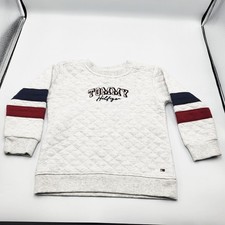 Tommy Hilfiger Logo Diamond Quilted Sweatshirt Jogger Set Light Gray Baby's 24M
