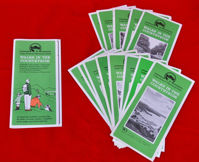 LAKE DISTRICT NATIONAL PARK:   WALKS IN THE COUNTRYSIDE - 14 LEAFLETS - COMPLETE