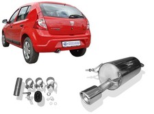 Fox Sportauspuff Dacia Sandero I ab 2008 1x90mm schräg mit Abs.
