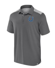 Indianapolis Colts Polo Shirt Mens Gray Short Sleeve NFL Small