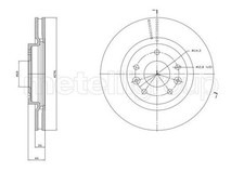 2x CIFAM Disque de frein Avant pour RENAULT Kadjar (HA, HL) pour NISSAN LEAF