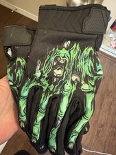Outdoor Men Cycling Bike Full Finger Gloves Motorcycle Skull Bone Skeleton Goth