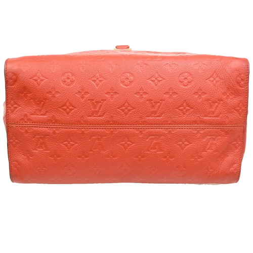 Authentic Louis Vuitton Lumineuse PM Monogram Empreinte Orange Leather Tote Bag - Picture 5 of 17