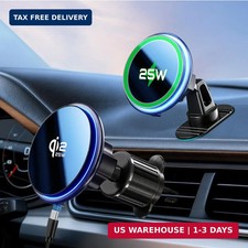 for Qi2.2 25W MagSafe Wireless Car Charger Mount with RGB Light Magnetic