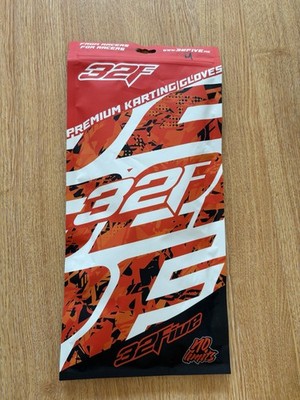 32Five No Limits Fluo Orange Karthandschuhe High Grip Racing Gloves