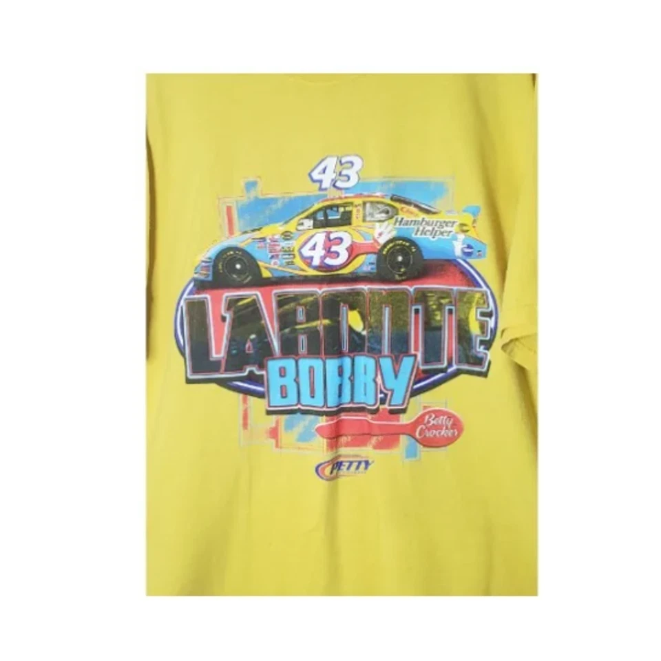 Gildan Patty Enterprise Labonte Bobby 43# AMARELO estampa grande frente e verso - Imagem 3 de 4