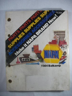 #ad Balkamp NAPA Parts Catalog 1984 $19.95