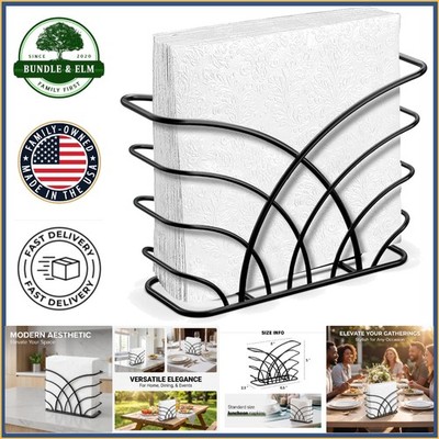 Cast Iron Napkin Dispenser for Kitchen and Dining, Holds Standard Napkins