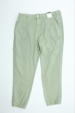 Marks  Spencer Women's Jeans Size 20 Long Soft Green Pockets Zip Button New