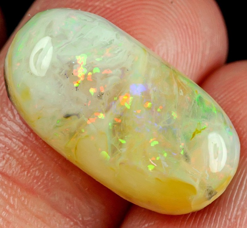 7.2Ct African Polished Crystal Opal Cab Specimen PYWC1793