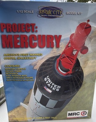MRC Atomic City Project Mercury 1/12 Model Kit 0062001 New Open Box