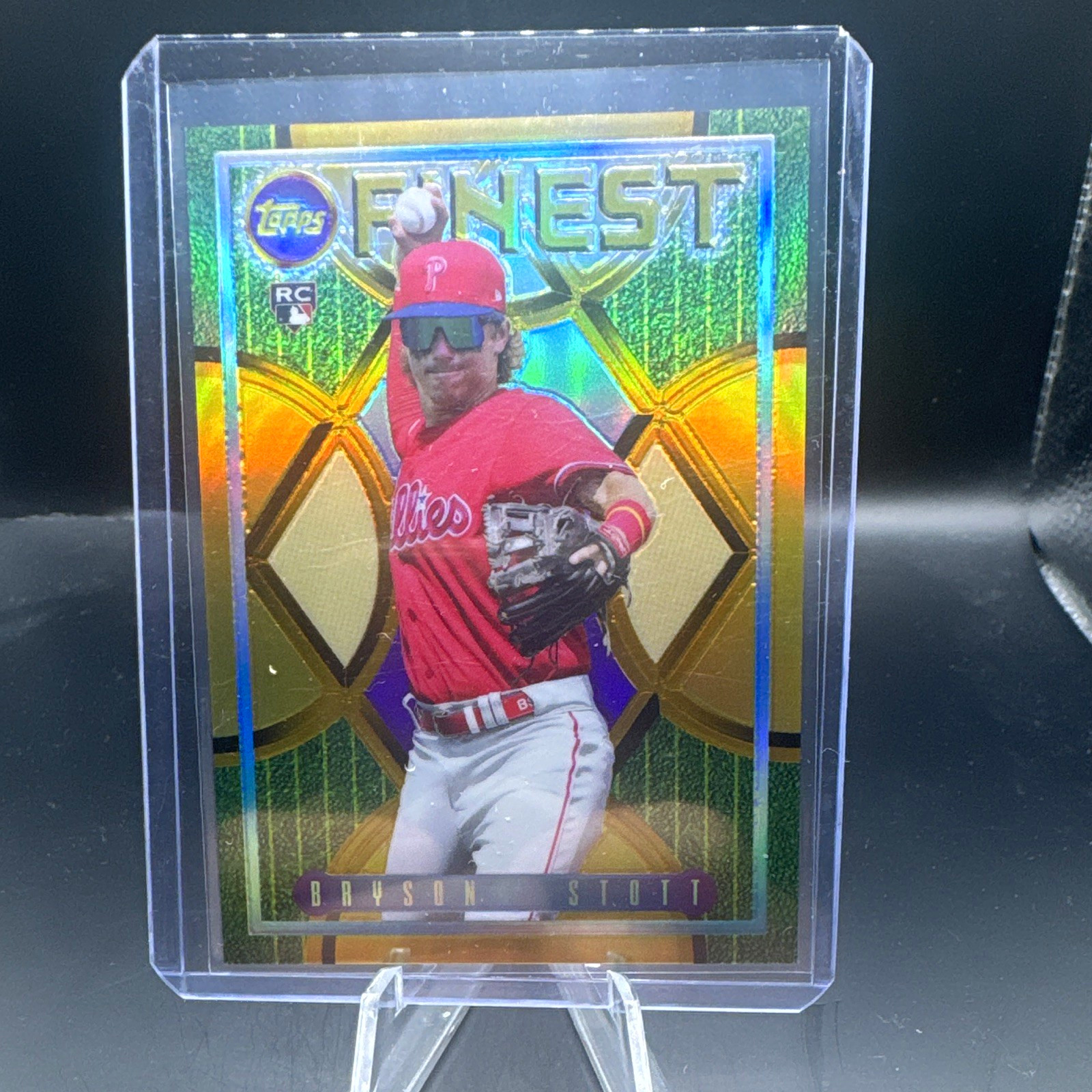 ⚾️ Topps 2022 Finest Flashbacks Bryson Stott RC #164 Gold Refractor 39/50 ⚾️