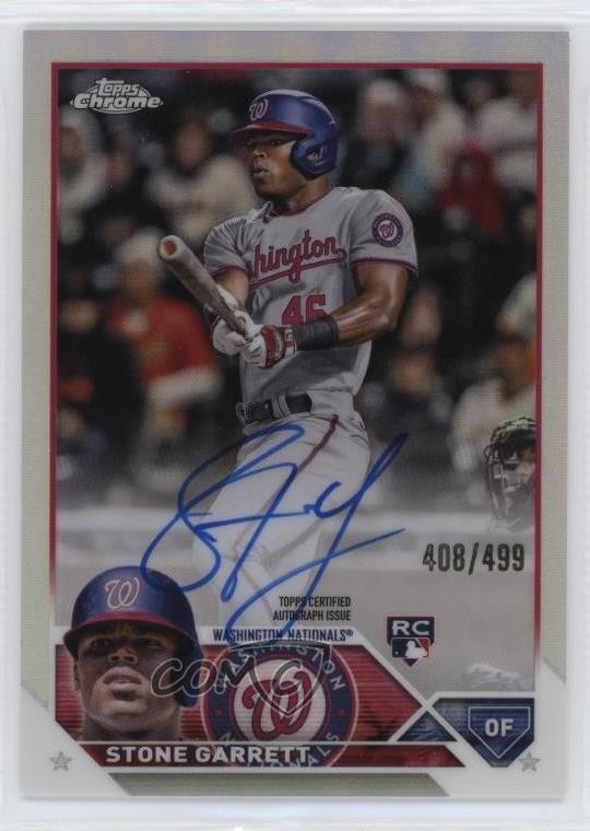 2023 Topps Chrome Rookie Auto Refractor /499 Stone Garrett #RA-SG Auto 08wy