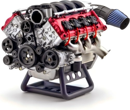 Kits Moteur Mini V8 Qui Fonctionne, Kit Moteur Modèle V8 Moteur Cison MAD Moteur RC... - Photo 3/9
