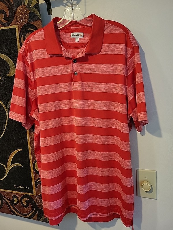 Chase 54 Men’s XL Golf Polo Shirt Casual Polyester Spandex Colorblock Nice!