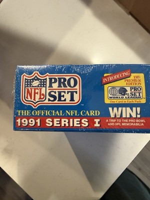 Pro Set 1991 NFL Series I Sealed Box Photo Stat Cards Vintage Trading Cards