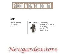 Frizione monodisco 15859 motozappa S130 132 compatibile SEP 142x87 13x16 Z6