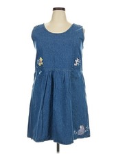Vintage Disney Store Shop Dress Plus XXL Winnie The Pooh Denim Embroidered