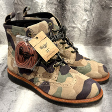 NEW Dr. Martens x Ronnie Fieg KITH Camo Classic Bowery Wingtip Boots Sz 12 RARE