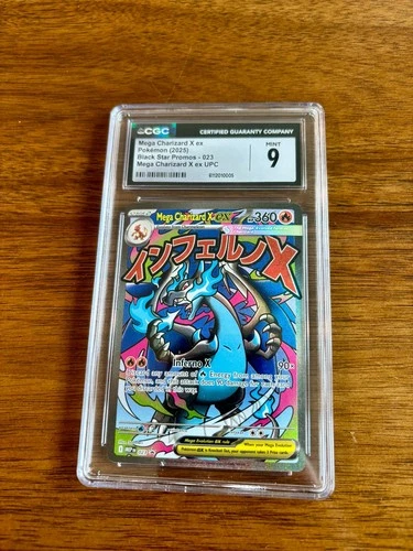 2025 Pokemon MEGA CHARIZARD X ex Card #023 Black Star Promos CGC 9 Graded #2