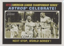 2020 Topps Heritage AL Playoffs French Text Back Houston Astros Celebrate! g6p