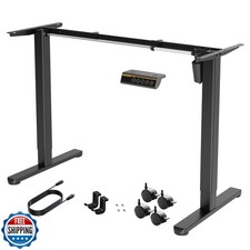 Claiks Standing Desk Frame, Electric Stand Up Desk Legs Frame Workstation Up