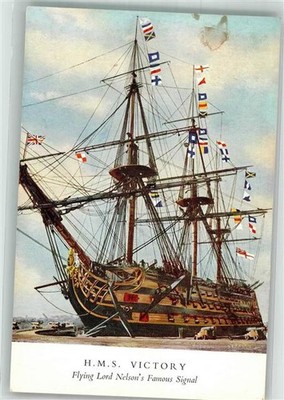 38155087 - H.M.S. Victory Flying Lord Nelson`s Famous Signal Segelschiff