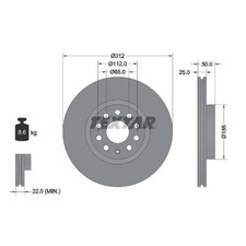 2x Bremsscheibe vorne für Seat Tarraco KN2 26222062