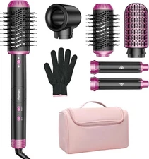 5in1 Hot Air Styler & Hair Dryer Brush High-Speed Blow Dryer Fast Drying Curling