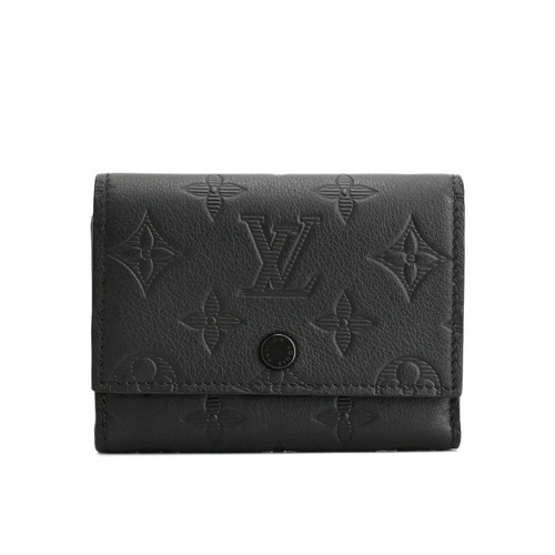 LOUIS VUITTON Monogram Shadow Victor Wallet M12635 Black Used