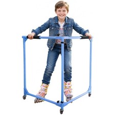 GanFindX Roller Skate Trainer Kids 36in Folding Beginner Support Blue