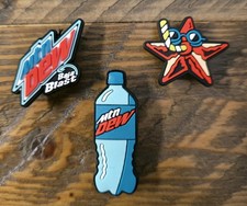 Baja Blast Bajaversary Shoe CROC Crocs Charms (Mountain Dew) NIP Free Shipping!