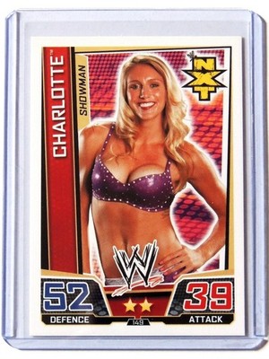 WWE TOPPS SLAM ATTAX SUPERSTARS CHARLOTTE FLAIR ROOKIE WRESTLING CARD 2013 NXT