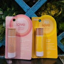 Raw Sugar Lip Love Almond Milk Agave Lemon Soothing Lip Balm Organic Gift Set🎅