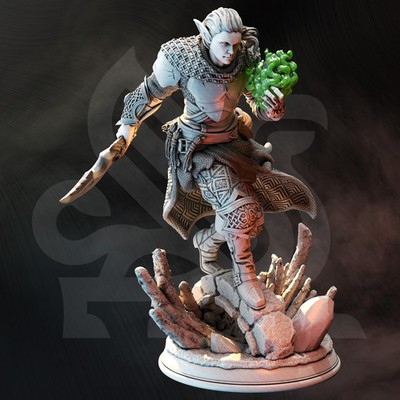 Drow Arcane Trickster : D&D, PathFinder, Frostgrave, 3D Resin Miniature 32mm 75